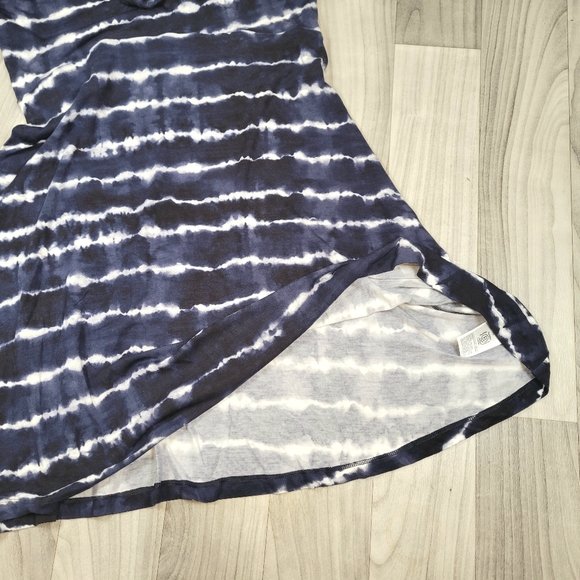 Athleta Santorini Thera Tie Dye Blue Striped Dress Size S Sleeveless Flare - Picture 11 of 11